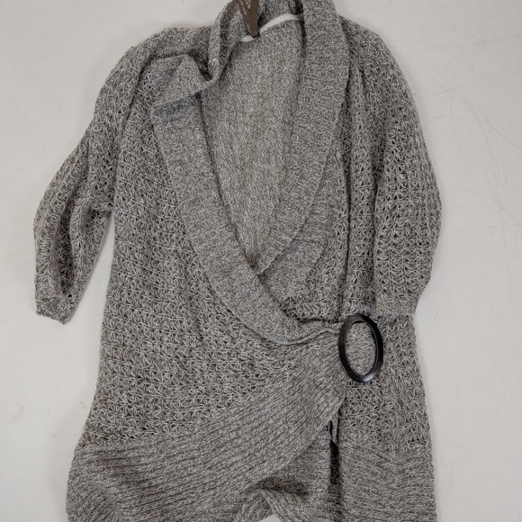 *Free with Purchase* Asymmetrical Knit Sweater Penningtons 3/4 Sleeve Relaxed - Picture 3 of 8